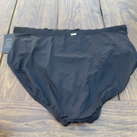 Ralph Lauren High Waisted Rauched Bikini Bottom Black 22 W - Picture 9 of 9